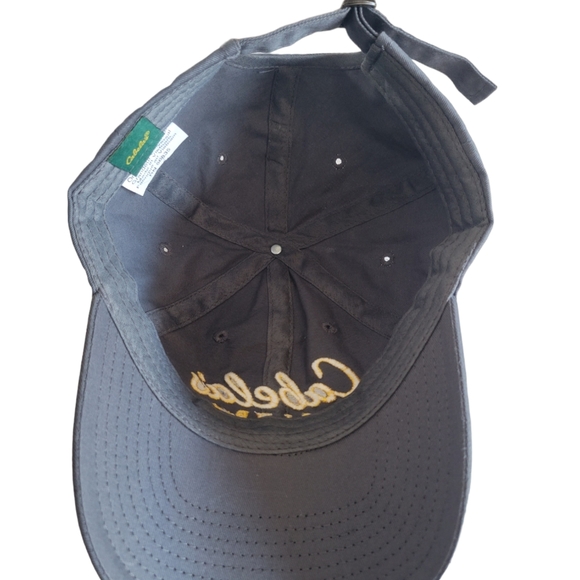 Cabelas Club Sporting Outfitters Hat Strapback Charcoal Gray Dad Cap - Picture 7 of 7